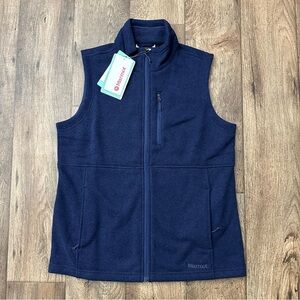 Marmot Vest Full Zip Pockets Drop Line Women’s Size L Blue